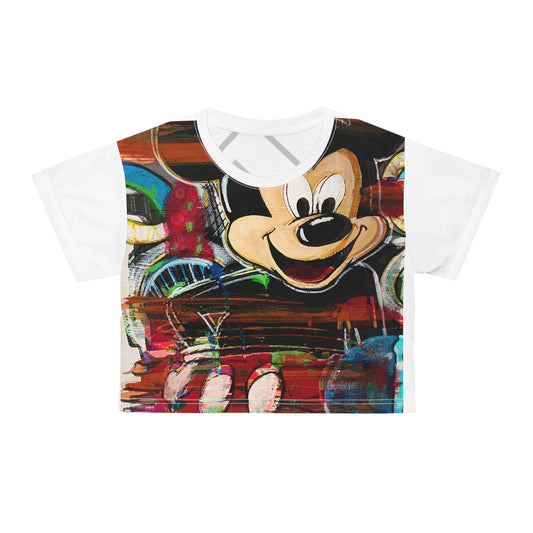 LWhite's Graphic Mickey Crop Tee (AOP)